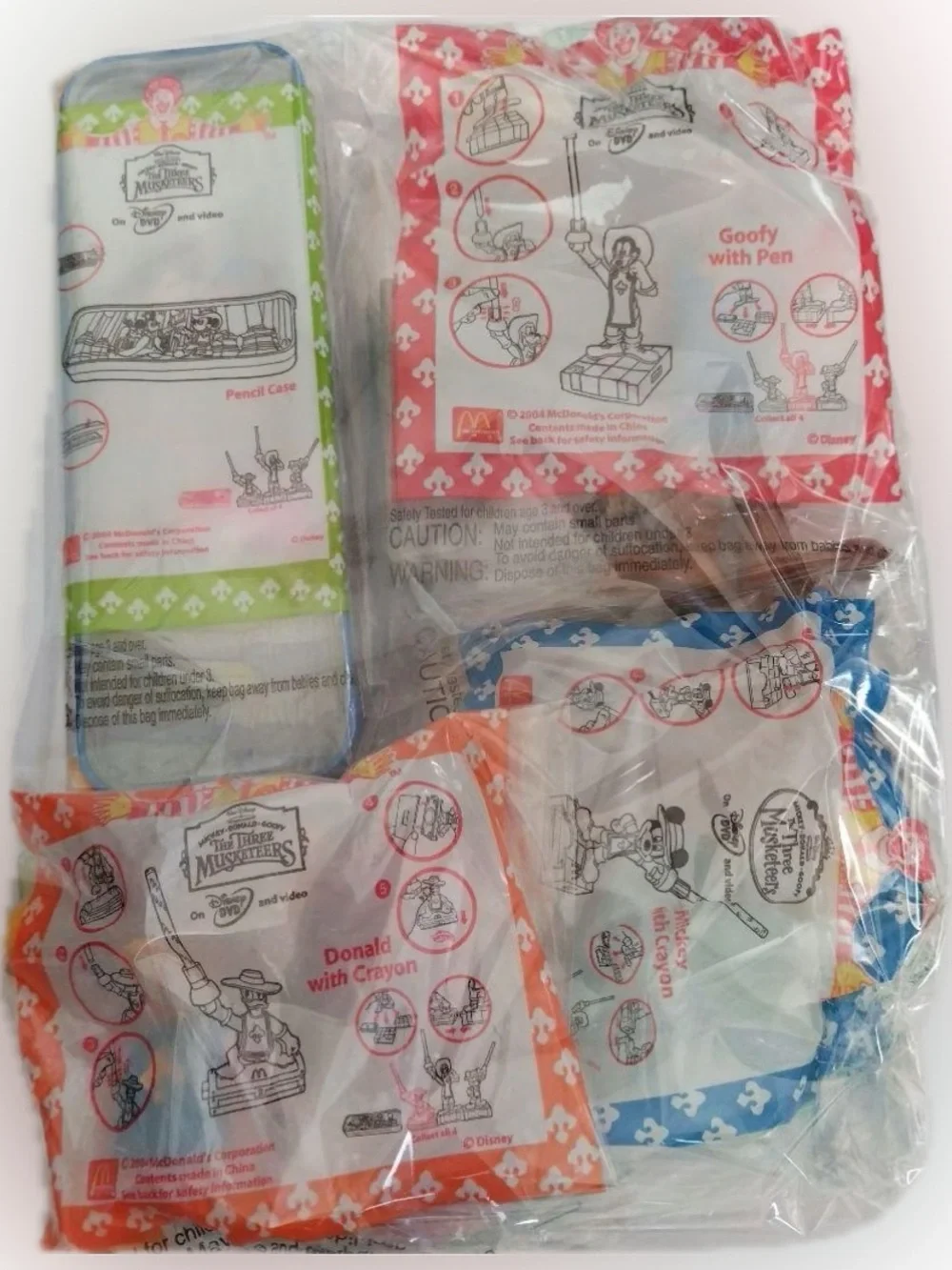 Mickey Donald Goofy The Three Musketeers Printed Favor Bags